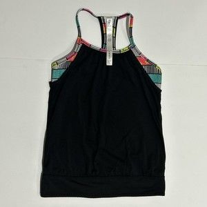 IVIVVA LULULEMON DOUBLE DUTCH TANK‎ TOP Black Multicolor SIZE 10